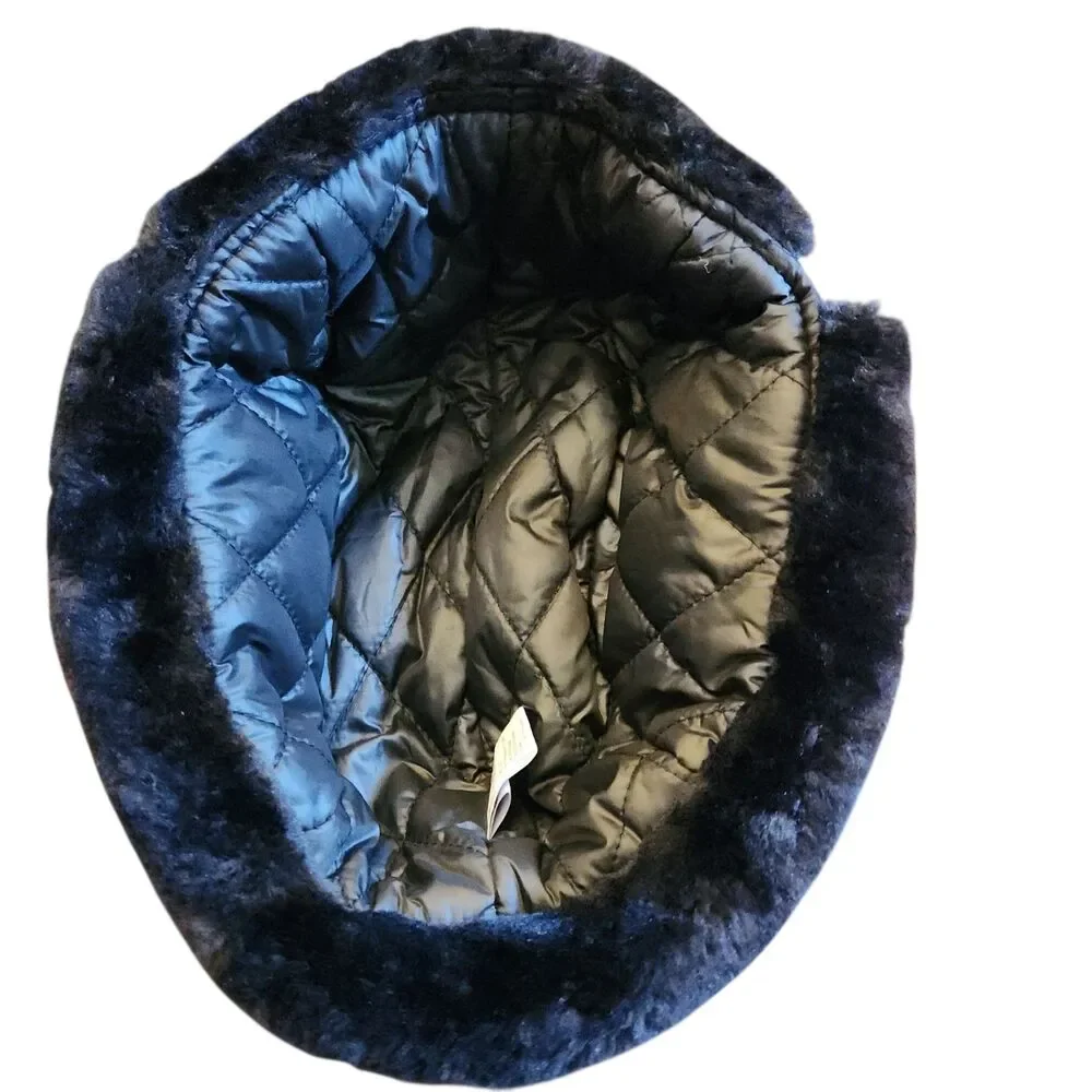 Hot Shot Trapper Hat Black Faux Fur Thinsulate Insulation Ear Flaps Size L/XL